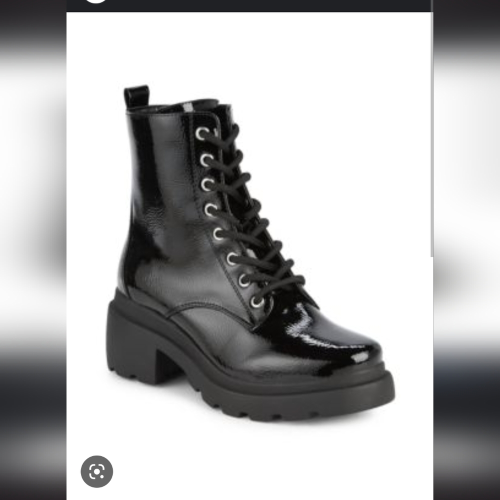Kendall & Kylie Robin combat black pattern motto boots size 7 & 8